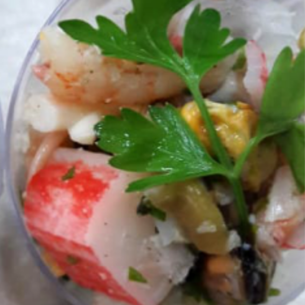 Shots ensalada de mariscos