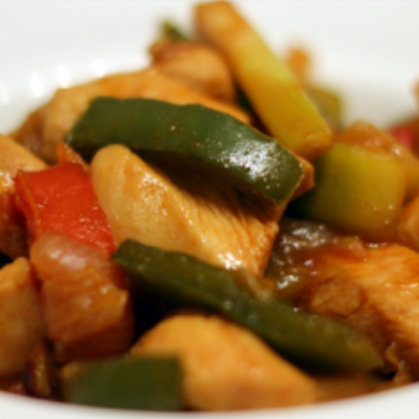 Wok de pollo